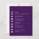 Search for purple rehearsal dinner invitations Formal