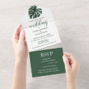 Search for monstera wedding invitations Green