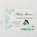 Search for zebra baby shower invitations Blue