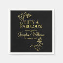 Search for 50th birthday plates and napkins Fifty and fabulous
