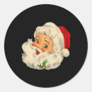 Search for vintage santa face stickers Old