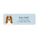 Search for basset hound return address labels Modern