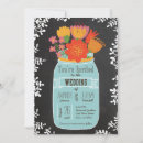 Search for rustic chalkboard wedding invitations Mason jar