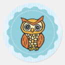 Search for owl wedding stickers Blue