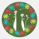Search for christmas cat stickers Wreath