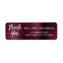 Search for thank you wedding return address labels Script