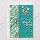 Search for teal gold birthday invitations Trendy