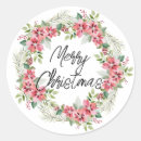 Search for poinsettia wreath stickers Watercolor