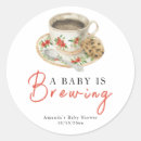 Search for coffee cup stickers A baby is brewing