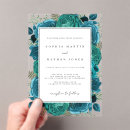 Search for teal rose wedding invitations Modern