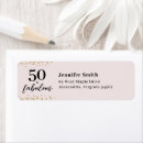 Search for gold birthday party return address labels Pink