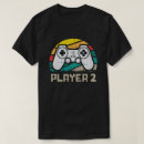 Search for gamer couples tshirts Player 1