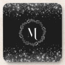 Search for black and silver coasters Monogrammed