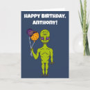 Search for alien birthday cards Little green men