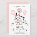Search for unicorn 5th birthday invitations Cute