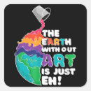 Search for earth square stickers Artistic