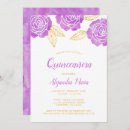 Search for unique purple quinceanera invitations Pretty
