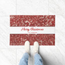 Search for glitter christmas doormats Red
