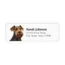Search for airedales return address labels Dog