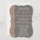 Search for peach grey wedding invitations Vintage