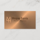Search for bronze business cards Minimalist