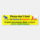 Search for libertarian party bumper stickers Gary