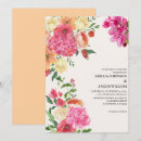 Search for floral fuchsia pink wedding invitations Colourful