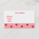 Search for strawberry business cards Sweet