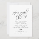 Search for boho engagement party invitations She said yes