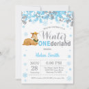 Search for deer 1st birthday invitations Winter onederland