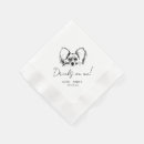 Search for dog cocktail wedding napkins Puppy