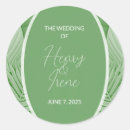 Search for tropical leaf wedding stickers Green