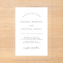 Search for clear wedding invitations Minimalist