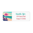 Search for peach and blue return address labels Beach