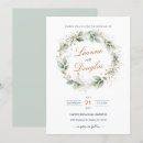 Search for watercolor foliage wedding invitations Wreath