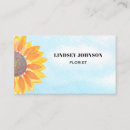 Search for sunflower business cards Florist