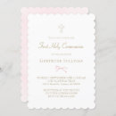 Search for pink first communion invitations Watercolor