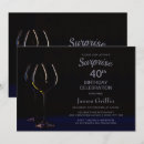 Search for wine 40th birthday invitations Champagne