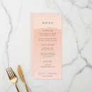 Search for blush pink wedding menus Modern