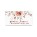 Search for white roses return address labels Pink