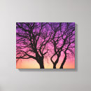 Search for purple sunset canvas prints Trees