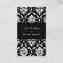 Search for white damask business cards Silver