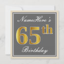 Search for elegant 65th birthday invitations 65 years old