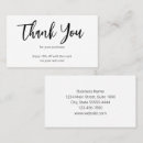 Search for thank you for your purchase discount cards Black and white