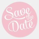 Search for pink save the date stickers Typography