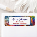 Search for abstract swirl return address labels Colourful
