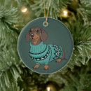 Search for wiener dog christmas tree decorations Festive