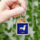 Search for dog silhouette key rings Dachshund