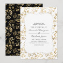 Search for gilded wedding invitations Black