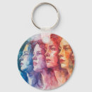 Search for womans face key rings Colourful